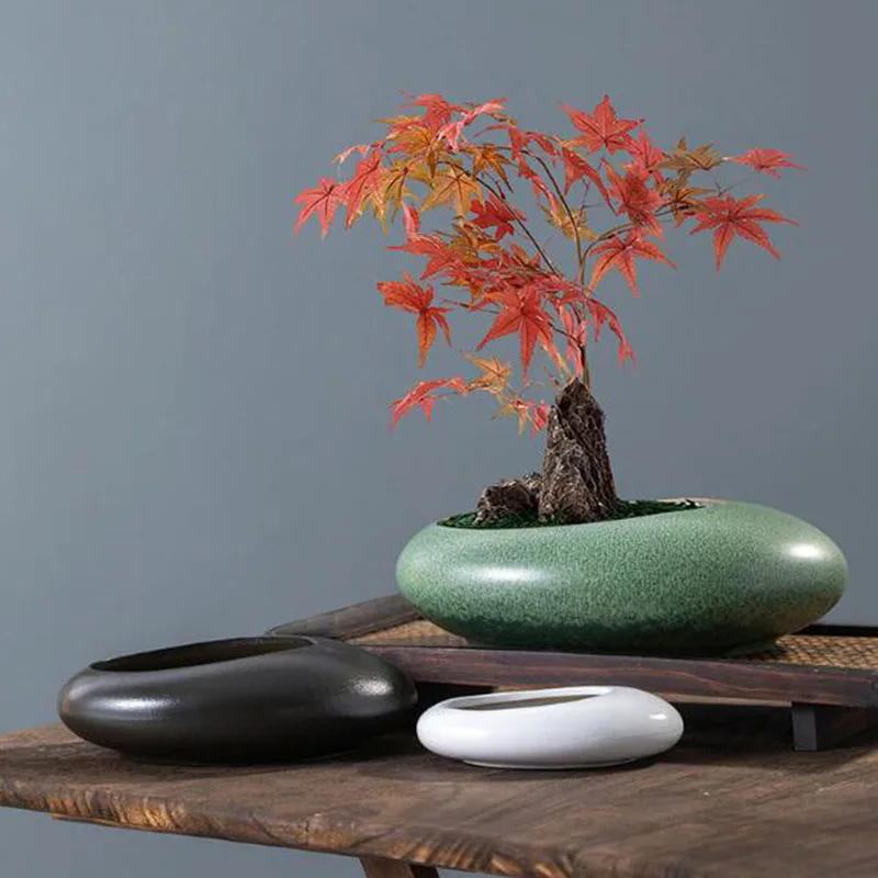 Coarse Pottery Bonsai Vase Gre - огляд і ціна Bonsai Garden Art