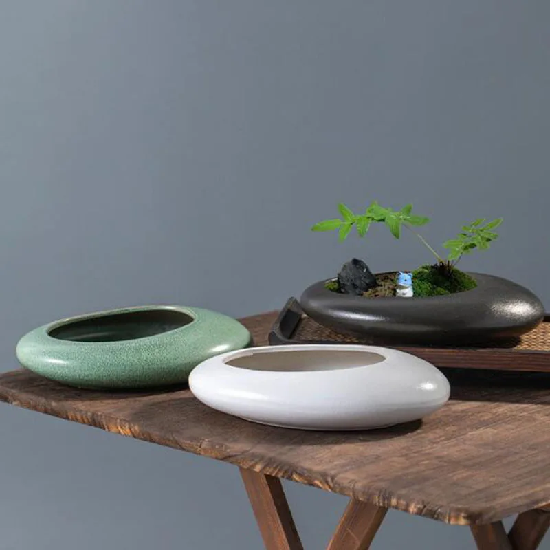 Coarse Pottery Bonsai Vase Gre - огляд і ціна Bonsai Garden Art