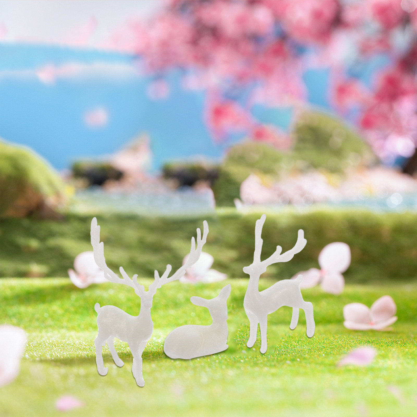 3Pcs Lifelike Resin Elk Statue - огляд і ціна Bonsai Garden Landscape Design