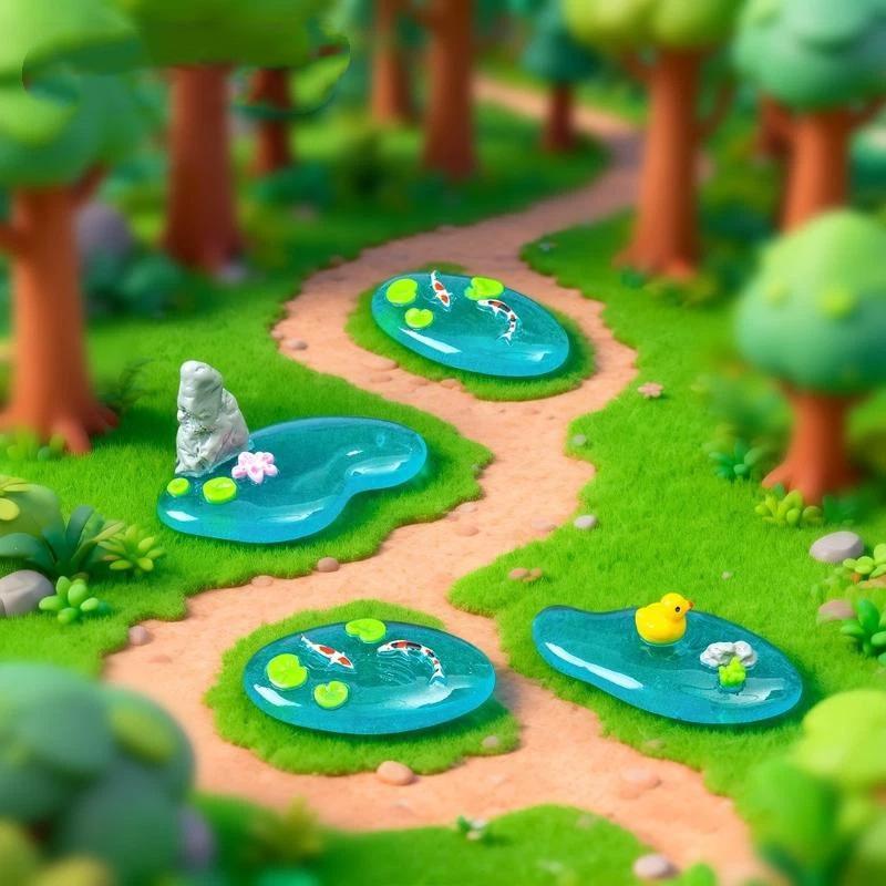 Mini Resin Pond Ornaments Koi  - огляд і ціна Bonsai Garden With Koi Pond